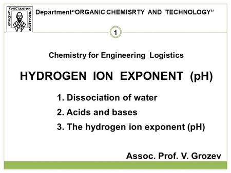 hydrogen ion exponent (pH)