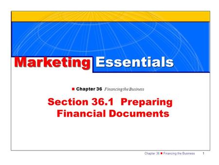 Section 36.1 Preparing Financial Documents