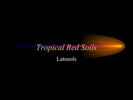 Tropical Red Soils Latosols.