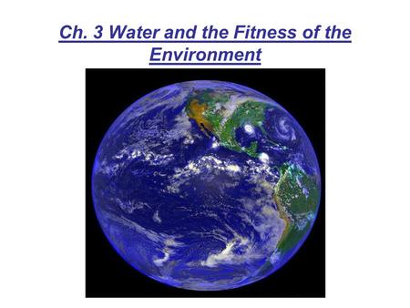 Ch. 3 Water and the Fitness of the Environment. 3.1 The polarity of water molecules results in hydrogen bonding Unequal sharing due to difference in electronegativity.