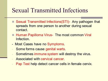 Sexual Transmitted Infections