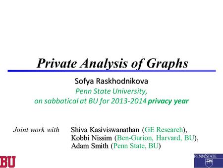 Private Analysis of Graphs