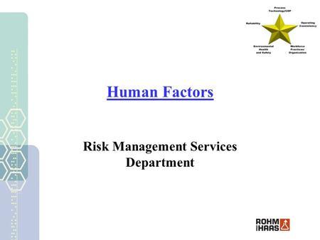 Human Factors Risk Management Services Department.