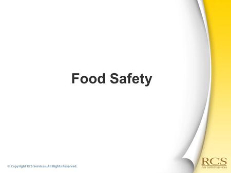 Food Safety.