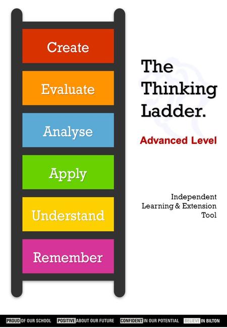 The Thinking Ladder. Advanced Level Independent Learning & Extension Tool.