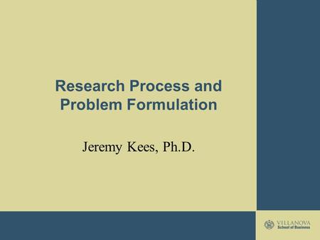 Research Process and Problem Formulation