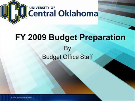 FY 2009 Budget Preparation By Budget Office Staff.