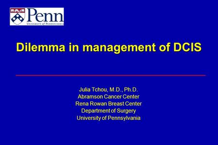Dilemma in management of DCIS