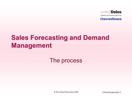 Sales Forecasting and Demand Management