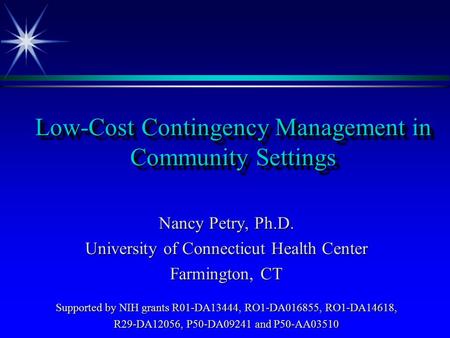 Low-Cost Contingency Management in Community Settings
