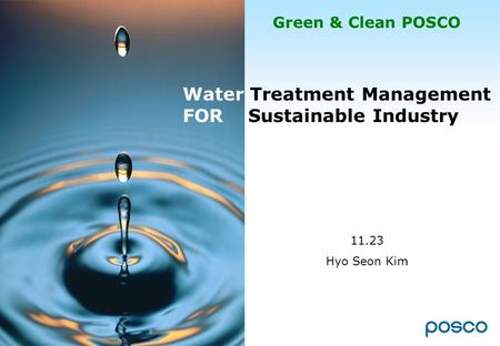 Water Treatment Management FOR Sustainable Industry