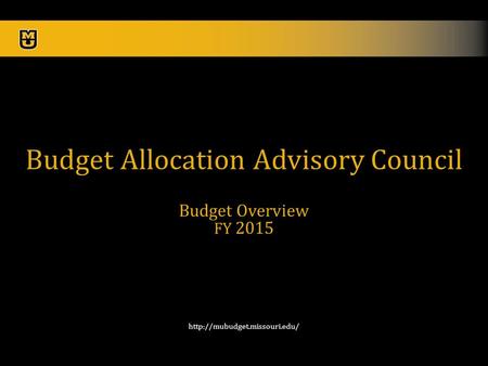 1  Budget Allocation Advisory Council Budget Overview FY 2015.