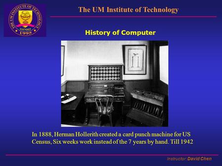 The UM Institute of Technology