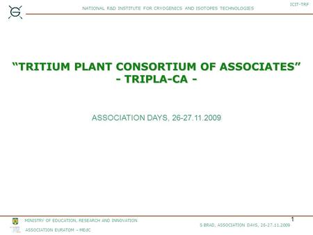 “TRITIUM PLANT CONSORTIUM OF ASSOCIATES”