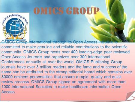 Membrane Separation Technology Lab OMICS Group Contact us at: OMICS Group International through its Open Access Initiative.