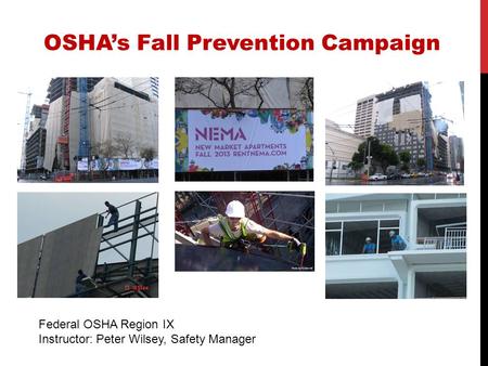 OSHA’s Fall Prevention Campaign