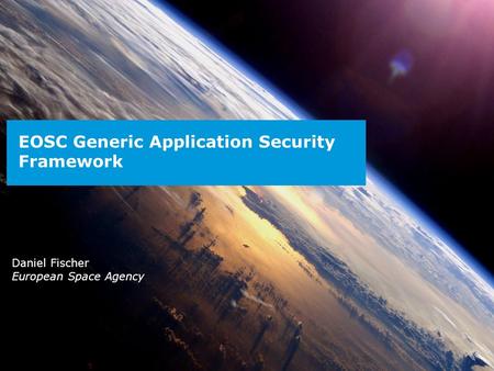 EOSC Generic Application Security Framework