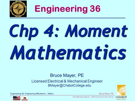 Chp 4: Moment Mathematics