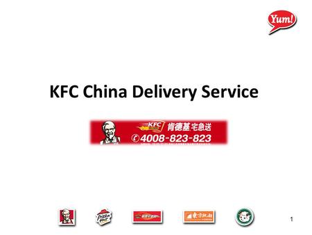 KFC China Delivery Service 1. Delivery Demand is booming  Online Shopping are accepted by more and more consumer which switch customer from physical.