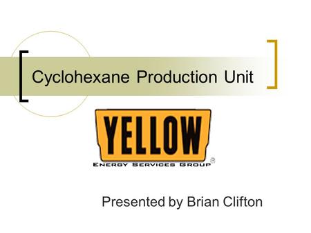 Cyclohexane Production Unit
