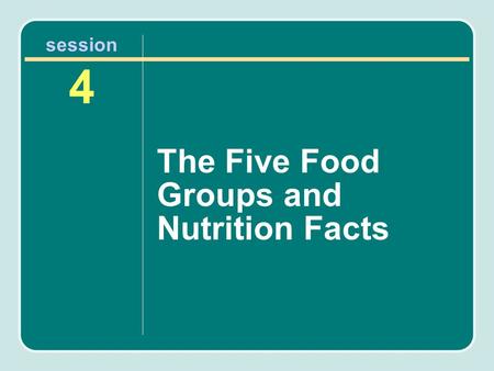 The Five Food Groups and Nutrition Facts