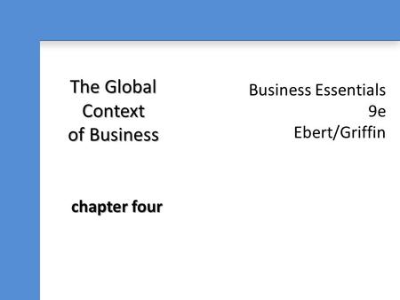 The Global Context of Business