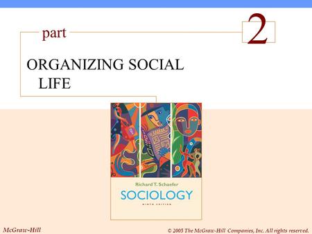 McGraw-Hill © 2005 The McGraw-Hill Companies, Inc. All rights reserved. 1 The Sociological Perspective ORGANIZING SOCIAL LIFE part McGraw-Hill 2 © 2005.