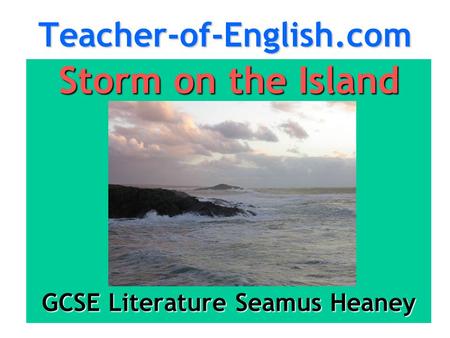 GCSE Literature Seamus Heaney