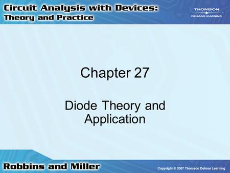 Diode Theory and Application