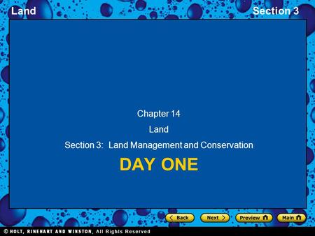 Section 3: Land Management and Conservation