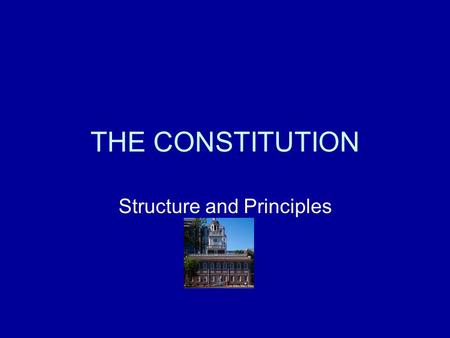 Structure and Principles