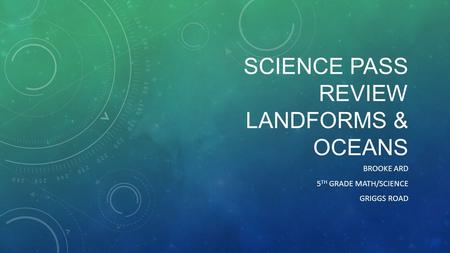 SCIEnce Pass Review Landforms & Oceans