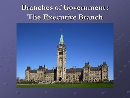 Branches of Government : The Executive Branch