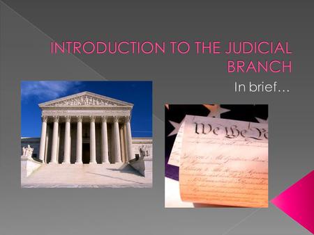  The judicial system functions on 2 levels: › Federal › State Overwhelming majority of cases are heard at the state and local court level. Criminal cases: