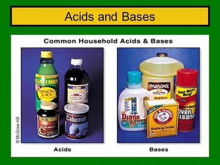 Acids and Bases.