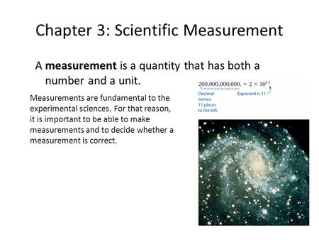 Chapter 3: Scientific Measurement