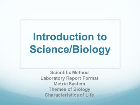 Introduction to Science/Biology