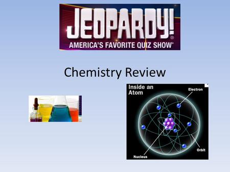Chemistry Review. Jeopardy! 100 Atoms Where are the protons and neutrons found in an atom? The Nucleus.