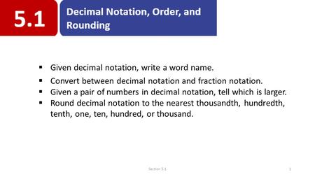 Given decimal notation, write a word name.