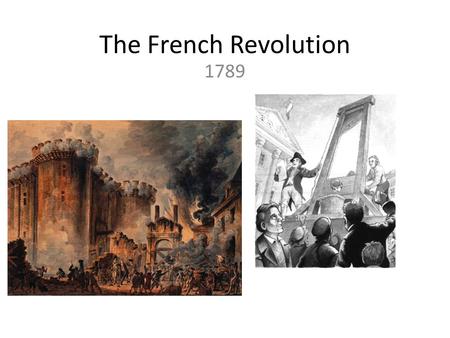 The French Revolution 1789.