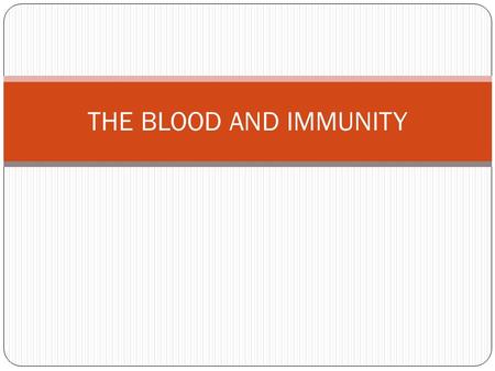 THE BLOOD AND IMMUNITY. BLOOD IS A MULTI-PURPOSE FLUID SERVES 3 MAJOR FUNCTIONS TRANSPORT NUTRIENTS, GASES, WASTES, HORMONES* REGULATION HELPS CONTROL.