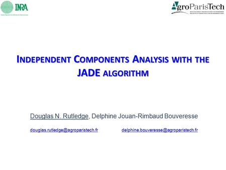 Independent Components Analysis with the JADE algorithm