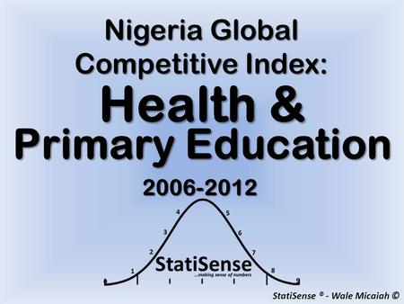 StatiSense ® - Wale Micaiah © Nigeria Global Competitive Index: Health & 2006-2012 Primary Education.