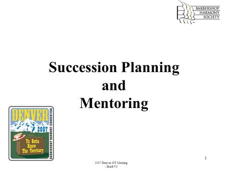 Succession Planning and Mentoring