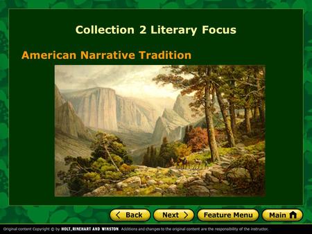 American Narrative Tradition Collection 2 Literary Focus.