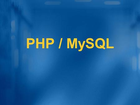 PHP / MySQL. What is PHP? PHP is an acronym for PHP Hypertext Preprocessor PHP is a widely-used, open source scripting language PHP scripts are executed.