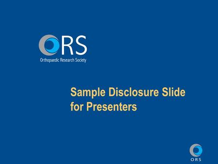 Sample Disclosure Slide for Presenters. Presentation Title Presenter’s Name My disclosure along with my co-authors is listed in the disclosure index on.