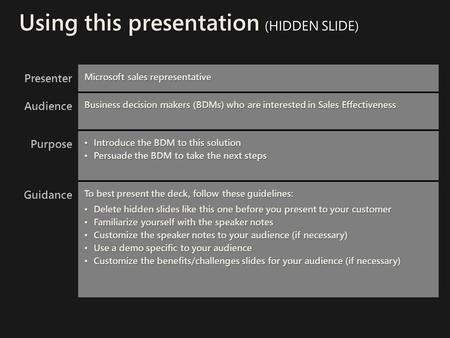 Using this presentation (HIDDEN SLIDE)