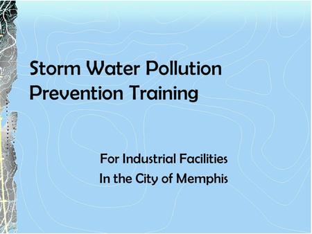 Storm Water Pollution Prevention Training