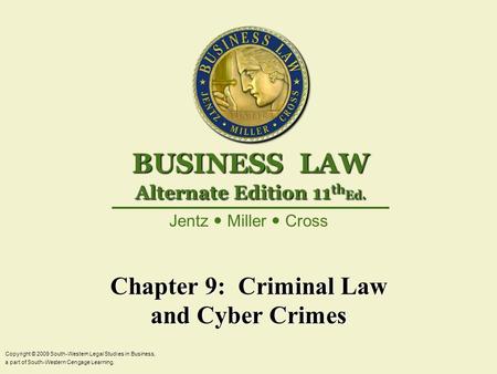 Chapter 9: Criminal Law and Cyber Crimes